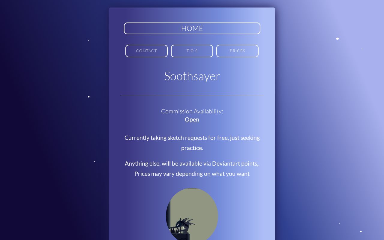 Carrd profile picture for @soothsayer
